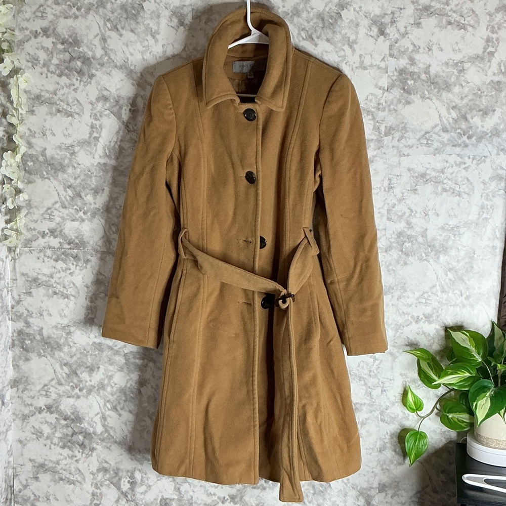 Anne Klein Camel Trench Coat